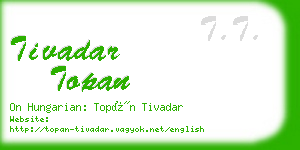tivadar topan business card